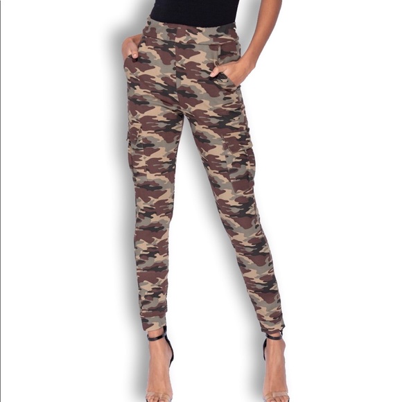 Parisian Pants - Parisian Camouflage Pocket Detail Cargo Joggers